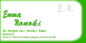 emma monoki business card